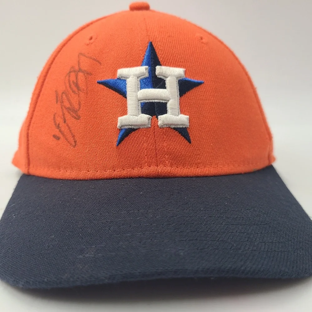Child-Youth Houston Astros Hat‎ Fitted New Era 39Thirty Orbit Signed Autographed